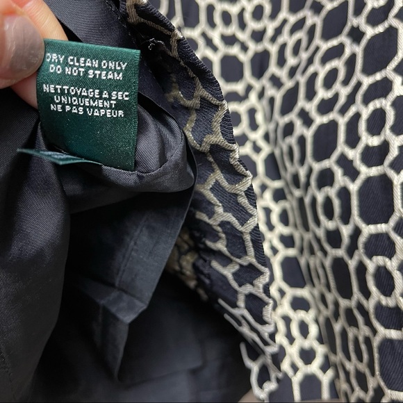 Lauren Ralph Lauren metallic geometric print cocktail dress - like new! - Picture 7 of 9